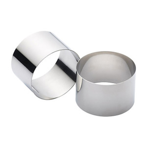Kitchencraft Set of Two Stainless Steel Cooking Rings 7cm ideal for poaching eggs, plating desserts, and shaping savoury dishes with precision. Kitchencraft Set of Two Stainless Steel Cooking Rings 7cm ideal for poaching eggs, plating desserts, and shaping savoury dishes with precision.