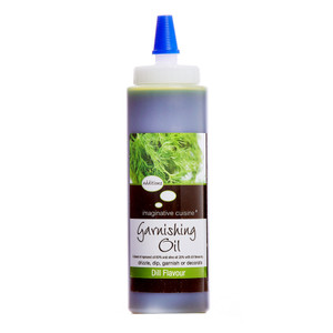 Dill Garnishing Oil 200ml for drizzling and finishing dishes. Adds fresh herb flavour and vibrant colour to seafood, vegetables and modern cooking.