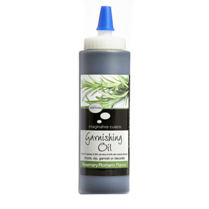 Rosemary Garnishing Oil 200ml for drizzling and finishing dishes. Adds aromatic rosemary flavour and vibrant colour to roasted vegetables and meats.