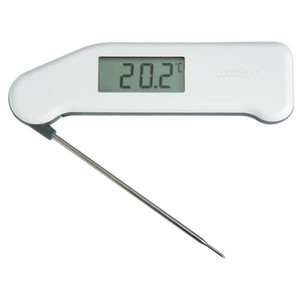 The Thermapen Food Thermometer Probe gives instant, accurate temperature readings for cooking, baking and food safety in home or professional kitchens. The Thermapen Food Thermometer Probe gives instant, accurate temperature readings for cooking, baking and food safety in home or professional kitchens.