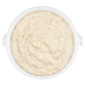 Tub of Stokes Creamed Horseradish Sauce 2kg with pink lid and product label, suitable for catering and foodservice use.