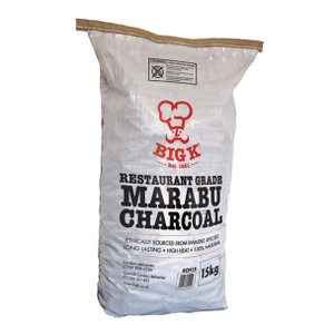 Bag of Big K Professional Marabu Lumpwood Charcoal 15kg RCH15 – restaurant grade, ethically sourced from invasive species, 100% natural, long lasting and high heat. Bag of Big K Professional Marabu Lumpwood Charcoal 15kg RCH15 – restaurant grade, ethically sourced from invasive species, 100% natural, long lasting and high heat.