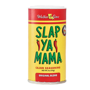 Slap Ya Mama Original Blend Cajun Seasoning 227g is a balanced Louisiana style spice mix with garlic and peppers, ideal for meat, seafood and vegetables.