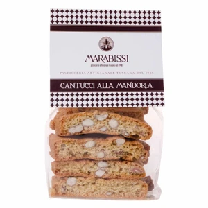 Buy Marabissi Almond Cantucci Biscuits 200g, traditional Tuscan almond biscuits perfect with coffee, cappuccino and dessert wine.