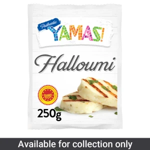 Yamas Halloumi Cheese 250g is firm, salty and perfect for frying, grilling and BBQs. Try golden halloumi in salads, wraps, skewers and burgers.