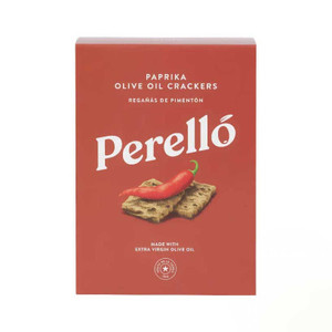 Perello paprika olive oil crackers regañás 150g. Crisp Spanish crackers with smoked paprika, ideal for cheese boards, dips and sharing platters.