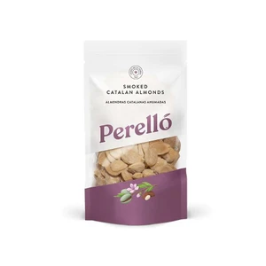 Perello Smoked Catalan Almonds 150g. Oak-smoked Mediterranean almonds with rich flavour, perfect for snacking or pairing with drinks.