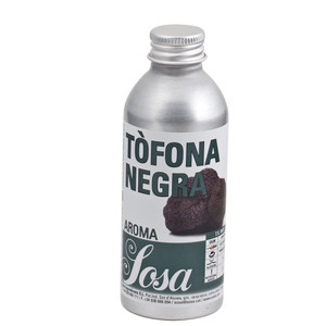 Sosa Aroma Black Truffle (Tòfona Negra) 50g in a silver aluminium bottle with green and white label. Sosa Aroma Black Truffle (Tòfona Negra) 50g in a silver aluminium bottle with green and white label.
