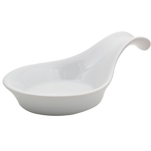Presentation Spoon 18cm in durable porcelain, perfect for canapés, tasting menus and appetisers. Dishwasher safe and ideal for home or professional use.