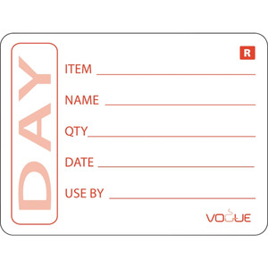 Food Safety Day Labels x 500 for kitchen food rotation. Writable, freezer-safe, and residue-free. Ideal for chefs, catering, and hospitality. Food Safety Day Labels x 500 for kitchen food rotation. Writable, freezer-safe, and residue-free. Ideal for chefs, catering, and hospitality.