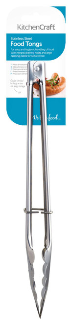 KitchenCraft Standard Stainless Steel 40cm Food Tongs