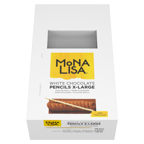 MONA LISA - CHOCOLATE PENCIL X-LARGE (WHITE) - 115pc x 20cm - 900g
