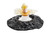 Pordamsa Crater Glass Bowl 22cm in matt black glass, perfect for serving salads, desserts or snacks with a striking modern crater-inspired design. Pordamsa Crater Glass Bowl 22cm in matt black glass, perfect for serving salads, desserts or snacks with a striking modern crater-inspired design.