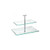 Aura 2 Tiered Rectangular Glass Plate Stand