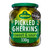 Kuhne Pickled Gherkins 330g are crisp whole pickled gherkins with sweet and sour flavour, ideal for sandwiches, salads, burgers and antipasti boards.