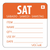 Hygiplas Dissolvable Food Rotation Labels Saturday x 500 are 2 x 2 inch labels for clear food rotation, stock control and reusable food containers.