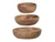 Artesa Set of Three Acacia Wood Serving Bowls in 12.5cm, 10cm and 8cm sizes, perfect for serving olives, nuts, dips, snacks and grazing boards.