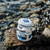 Halen Mon Watercolour Ceramic Jar with Pure Sea Salt 100g features award-winning Welsh sea salt in a reusable ceramic jar.