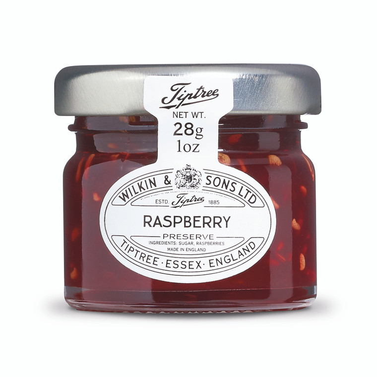 Tiptree Raspberry Preserve Mini Jar 28g x 72 with rich fruity flavour. Perfect for hotels, catering, breakfast buffets and afternoon tea service. Tiptree Raspberry Preserve Mini Jar 28g x 72 with rich fruity flavour. Perfect for hotels, catering, breakfast buffets and afternoon tea service.