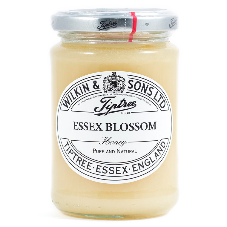 Tiptree Essex Blossom Honey 340g. Light, floral English honey from the Tiptree estate, perfect for spreading, baking, drizzling or sweetening drinks.
