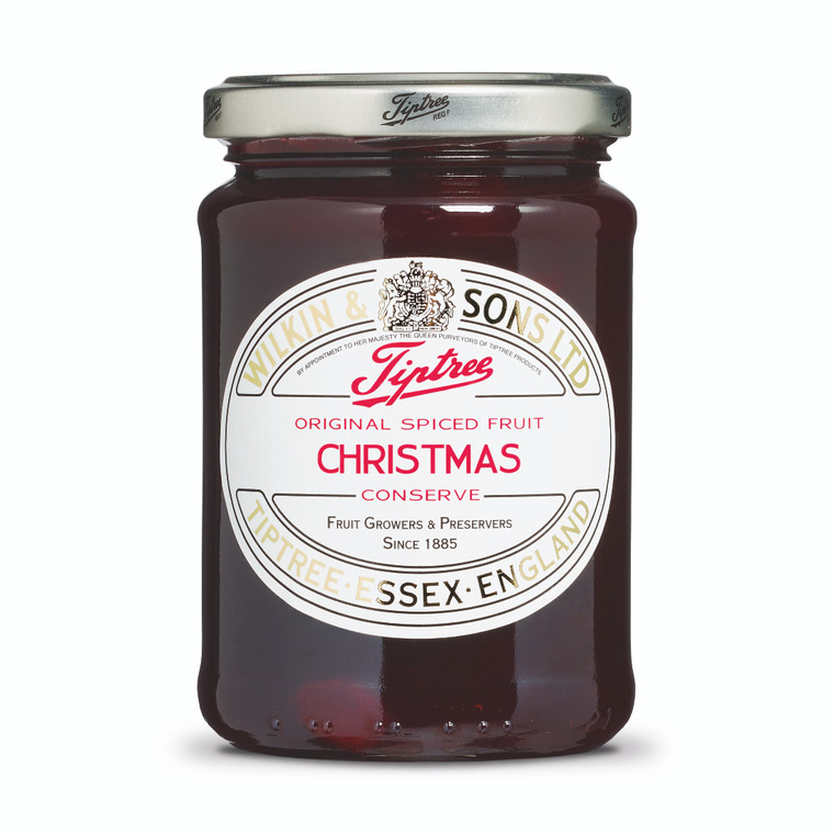 Tiptree Christmas Conserve 340g. A rich, fruity jam with berries and orange liqueur, perfect for festive breakfasts, baking and seasonal desserts. Tiptree Christmas Conserve 340g. A rich, fruity jam with berries and orange liqueur, perfect for festive breakfasts, baking and seasonal desserts.