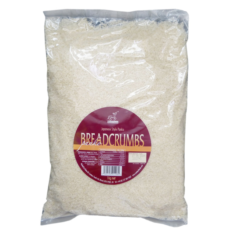 Centaur Panko Breadcrumbs 1kg create a light, crispy coating for meat, fish, vegetables and tofu. Perfect for frying, baking and adding crunch to recipes.