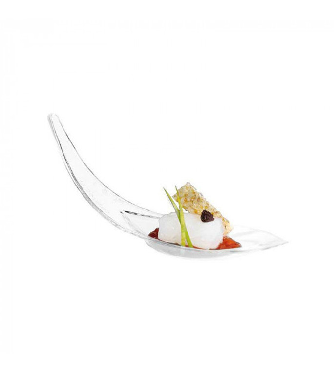 Buy Crystal Senso Spoon 9cm. Elegant, clear appetiser spoons for stylish presentation of tasters, canapés and fine dining events. Food-safe and durable.