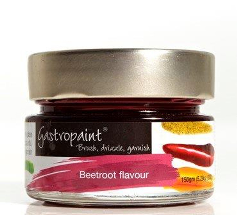 Gastropaint Sweet Beetroot 150g. Edible food paint made with real beetroot purée for vibrant colour and earthy-sweet flavour in savoury and sweet dishes.