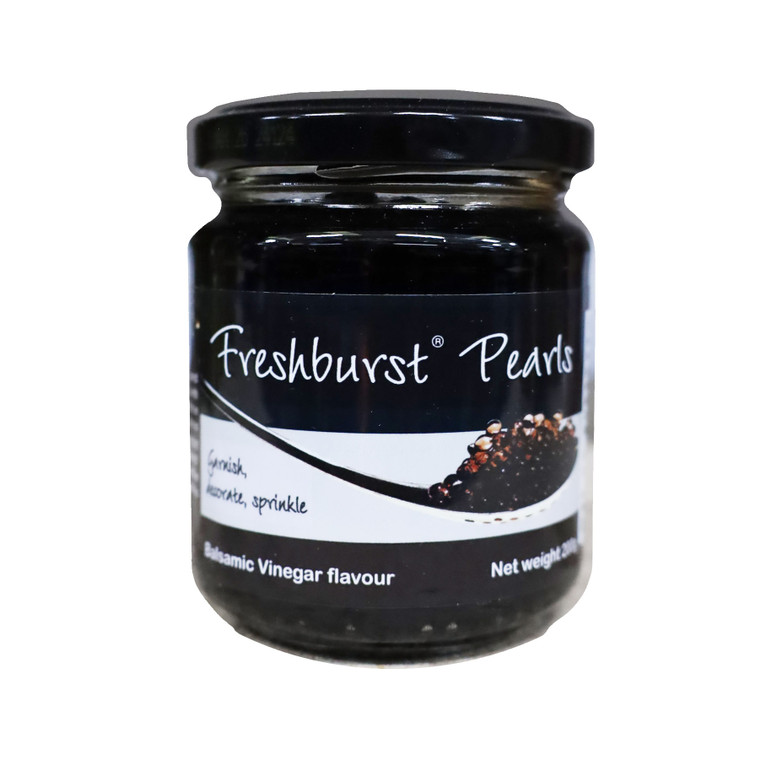 Freshburst Pearls Balsamic Vinegar 200g are bursting with rich, tangy flavour. Perfect for salads, cheese boards, desserts & modern food presentation.
