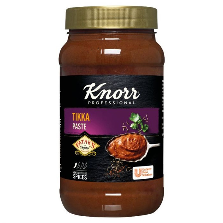 Knorr Professional Patak’s Tikka Paste 1.1kg. Aromatic tikka style paste for marinades, curries and roasted dishes. Ideal for chicken tikka, paneer and tikka masala sauces.