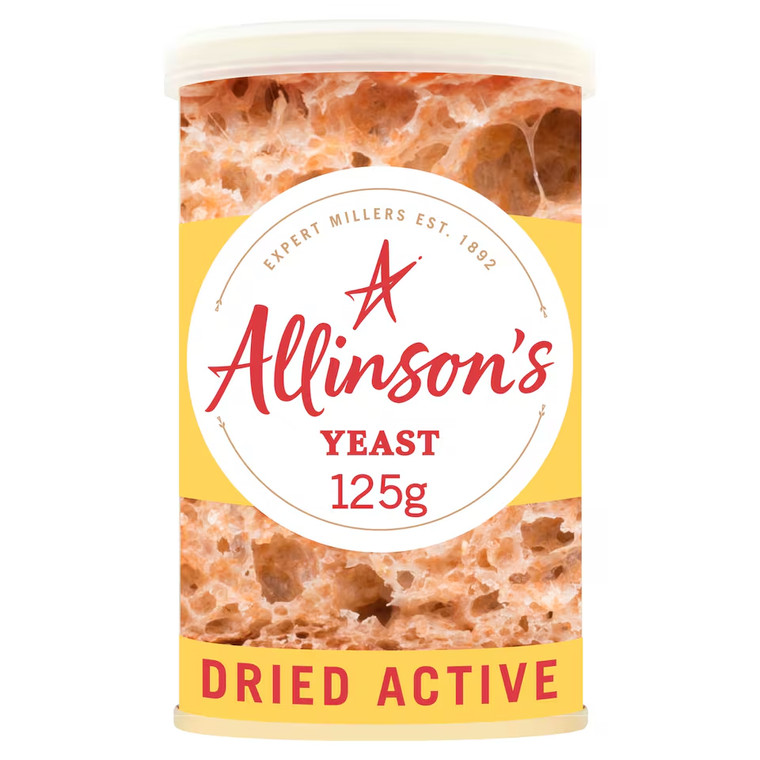 Allinson Dried Active Baking Yeast 125g helps home bakers get reliable rise and texture in breads, rolls and other yeast doughs.