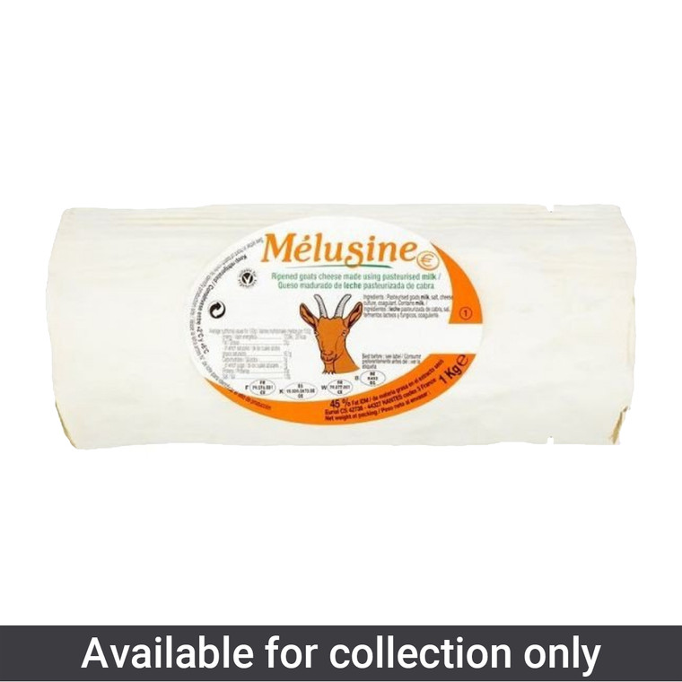 Melusine Goat Cheese Log 1kg is a tangy versatile cheese ideal for cheeseboards, salads, warm dishes and everyday cooking.