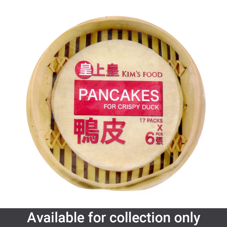 Kim’s Food Crispy Duck Pancakes 6pcs x 17 are soft, flexible pancakes ideal for homemade crispy duck, wraps and Chinese style sharing dishes.