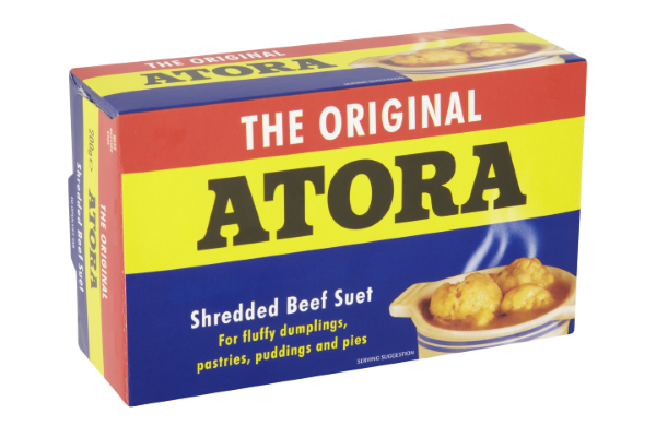 Atora The Original Shredded Beef Suet 2kg is ideal for dumplings, puddings and pastry, delivering reliable results in traditional British cooking.