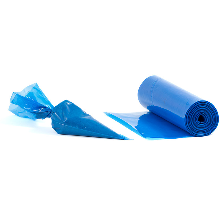 Durable Disposable Blue Piping Bags 18” 100pcs for icing, filling, and decorating. Leak-proof and hygienic, ideal for bakers and chefs.