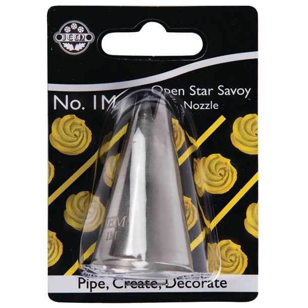PME Small Open Star Piping Nozzle 10mm for precise swirls, stars, and rosettes. A stainless steel decorating tip for cakes, cupcakes, and pastries.