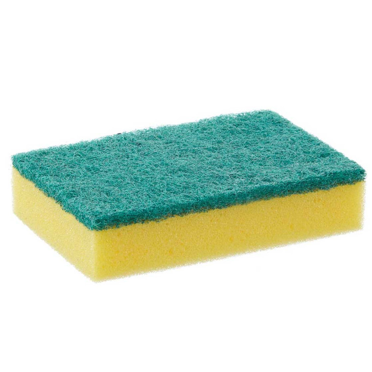 Scourers Sponge x10, durable dual-sided cleaning sponges with soft and abrasive surfaces. Ideal for cookware, dishes and kitchen cleaning.