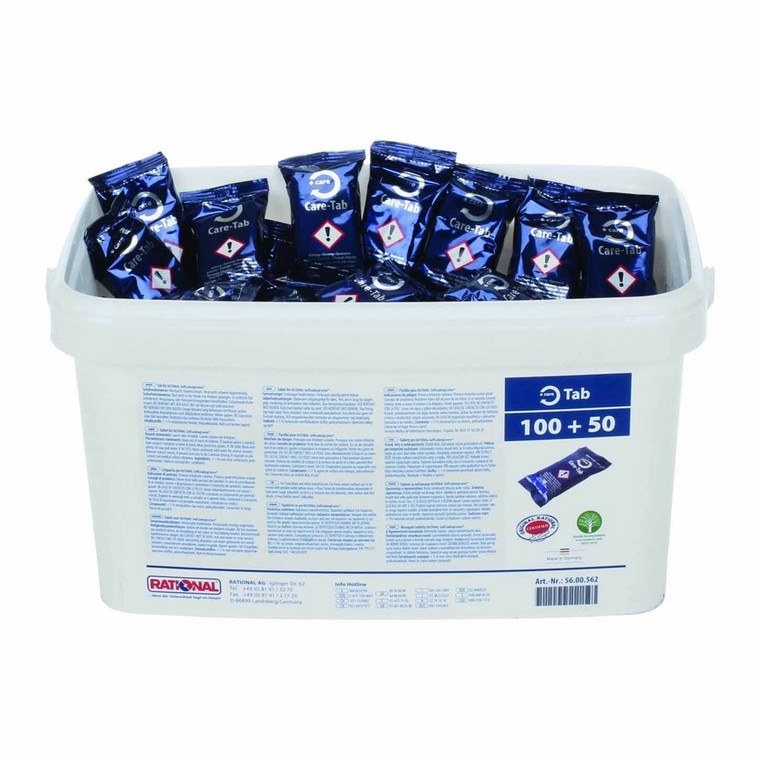 Rational Care Control Tablets Blue 150 pack, prevents limescale and protects combi ovens. Designed for consistent performance and easy maintenance.