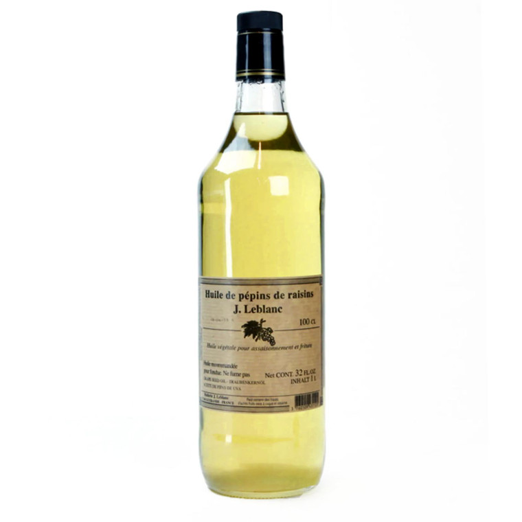 Leblanc Grapeseed Oil 1L is a neutral, high smoke point oil ideal for frying, roasting, dressings and marinades. Clean flavour and versatile use.