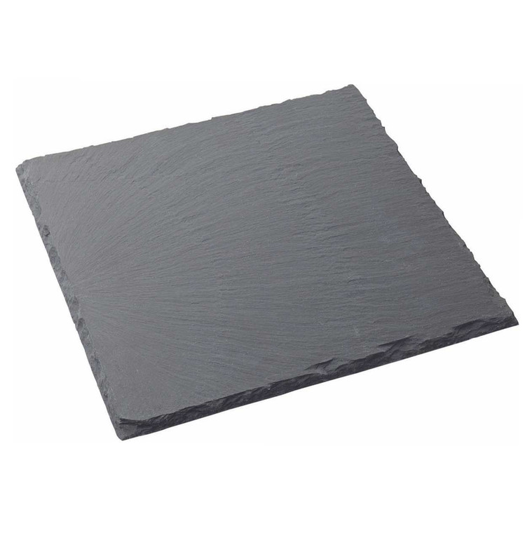 Square Slate Platter 11" natural slate serving board for cheeses, desserts, tapas and stylish food presentation at everyday meals or special occasions.