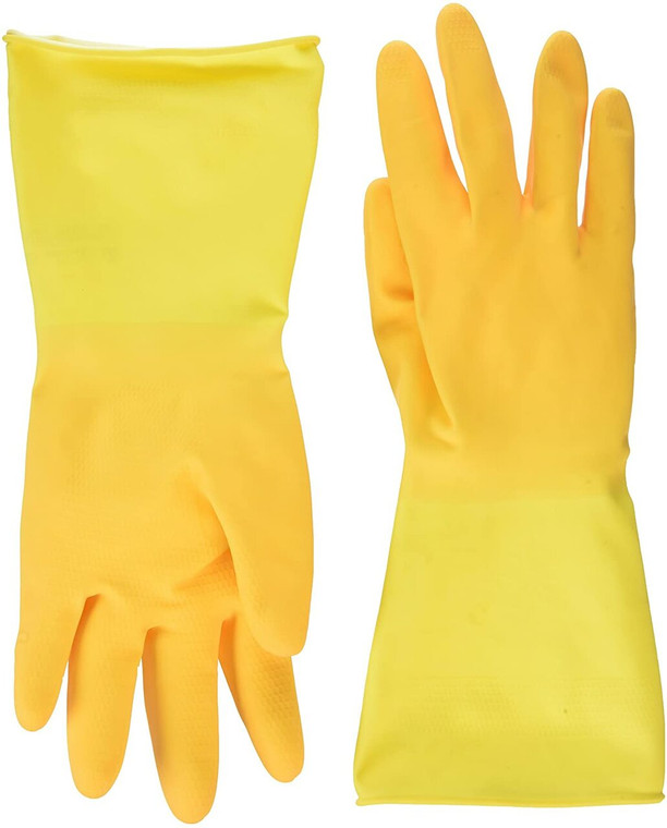 Mapa Liquid-Proof Light Duty Janitorial Yellow Gloves Large