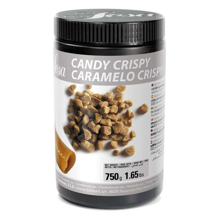 Sosa Crispy Caramel 750g freeze-dried caramel granules with rich flavour and crunchy texture. Perfect for desserts, cakes, pastries and ice cream.