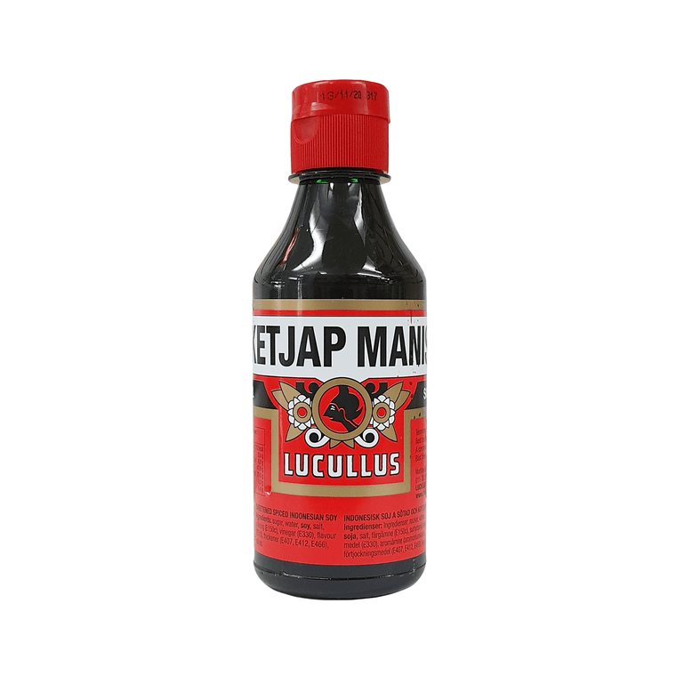 Lucullus Ketjap Manis 250ml sweet soy sauce with rich savoury flavour. Ideal for marinades, stir-fries, noodles, glazes and Indonesian cooking.