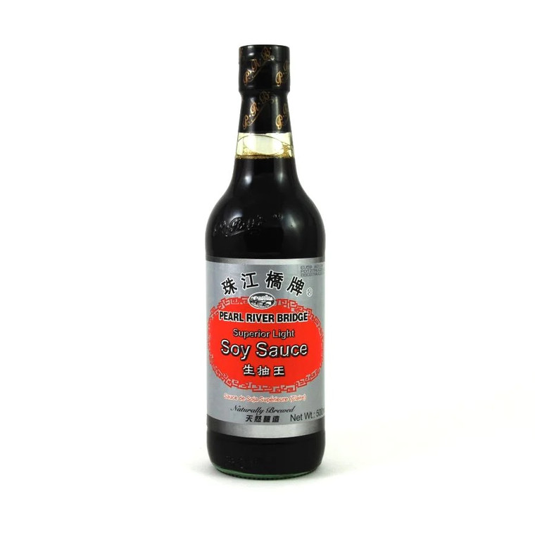 Pearl River Bridge Light Soy Sauce 500ml. A versatile Chinese soy sauce ideal for stir-fries, marinades, dipping sauces, noodles and Asian cooking.