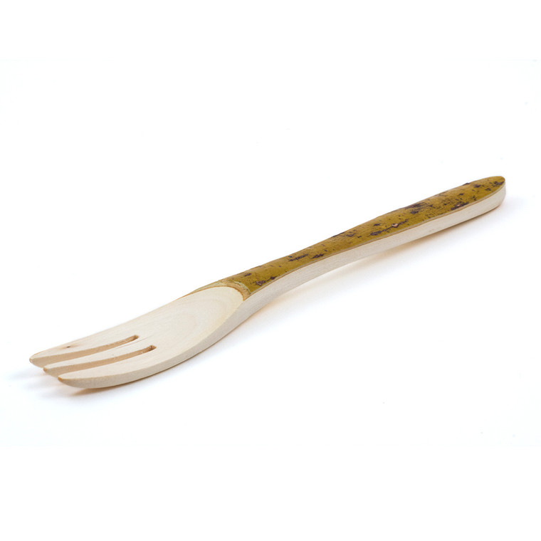 Black Willow Fork 15cm made from natural birchwood. Stylish disposable cutlery for eco-friendly catering, events, food trucks and takeaway meals.