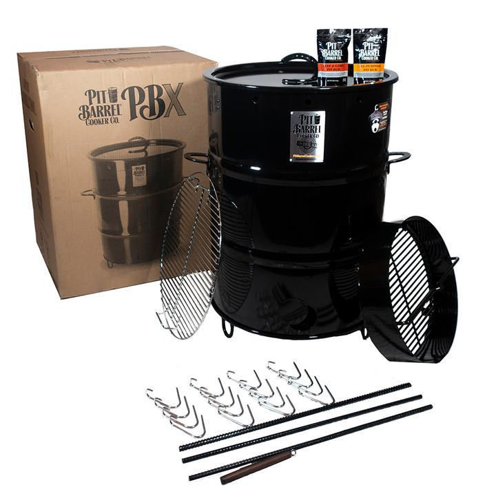 Buy the Pit Barrel PBX Cooker 22.5". Extra-large charcoal smoker and grill with 360° heat circulation for ribs, brisket, poultry and outdoor entertaining.