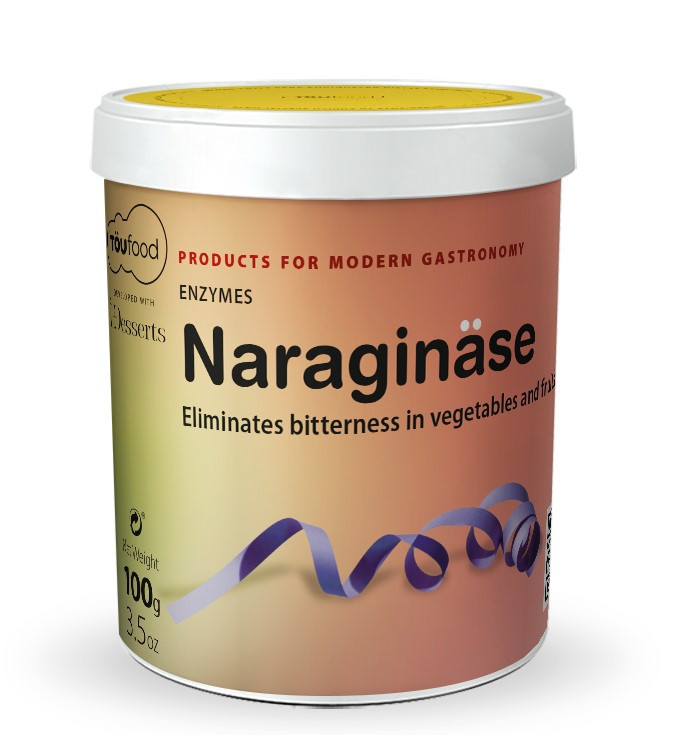 Buy Toufood Naraginase 100g. Professional food enzyme that enhances aromas and reduces bitterness in citrus, tea, juices, wine and speciality food applications.
