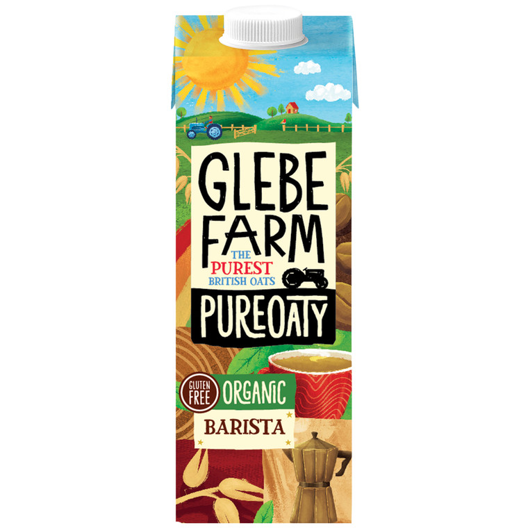Glebe Farm PureOaty Organic Barista Oat Drink 1L is a smooth, creamy oat drink specially crafted to produce silky microfoam for coffee, making it perfect for flat whites, cappuccinos, lattes and iced drinks. Made with just four simple ingredients - water, gluten-free organic oats, sunflower oil and a pinch of salt - it has a naturally clean taste that complements coffee without overpowering it.
Produced using 100% British organic oats at Glebe Farm in Cambridgeshire, this barista oat drink steams beautifully and pours with a velvety texture that's ideal for latte art. It's equally delicious enjoyed over cereal, blended into smoothies, stirred into porridge or used in everyday cooking and baking. Free from added sugars, artificial sweeteners and preservatives, it's a simple, versatile dairy alternative for every kitchen.
At i4C, we love PureOaty because it focuses on quality ingredients rather than long ingredient lists. It froths reliably, has a clean oat flavour and is produced sustainably using British-grown oats, making it a brilliant choice whether you're making your morning coffee or preparing your favourite recipes.
Key Features:
1 litre organic barista oat drink.
Made with just four simple ingredients.
Produces silky microfoam for coffee.
Made using 100% British organic gluten-free oats.
Vegan and vegetarian.
Gluten free.
No added sugars.
No artificial sweeteners or preservatives.
Produced and packed at Glebe Farm in the UK.
Manufactured using sustainably powered production with solar energy and biomass.
Serving Inspiration:
Steam for creamy cappuccinos, flat whites and café-style lattes.
Pour over granola or cereal for a smooth dairy-free breakfast.
Blend into fruit smoothies for added creaminess.
Use in pancakes, cakes, sauces or creamy soups as a dairy alternative.
Serve over ice with espresso for a refreshing iced oat latte.
Is Glebe Farm PureOaty Barista suitable for frothing?
Yes. It's specifically formulated to create smooth, stable microfoam, making it ideal for cappuccinos, flat whites, lattes and latte art.
Is this oat drink gluten free?
Yes. PureOaty Organic Barista is made using 100% gluten-free British oats, making it suitable for those following a gluten-free diet.
Does this oat drink contain added sugar?
No. It contains no added sugars, artificial sweeteners or preservatives, relying on just four simple ingredients for its naturally smooth flavour.