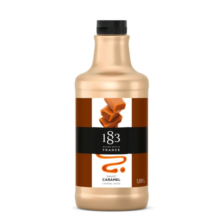 Rich and smooth 1883 Maison Routin Caramel Sauce 1.89L for coffee, iced drinks, pancakes and desserts. Easy to drizzle, pour and enjoy every day.