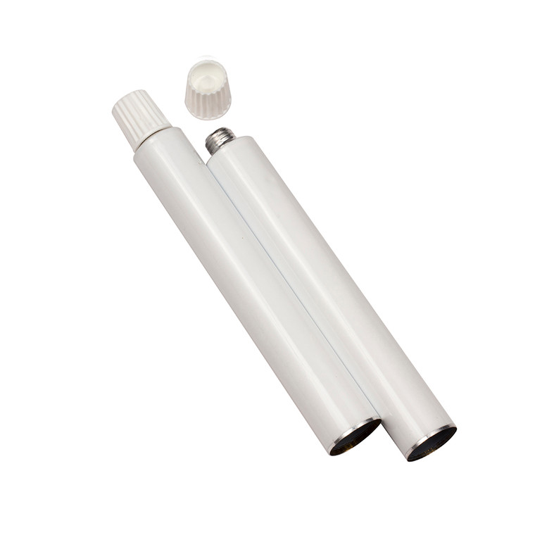 White Delitub 15ml aluminium tubes x100 for sauces, condiments, and food plating.